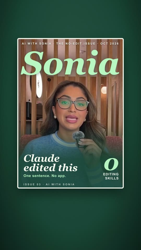 Sonia on a magazine cover